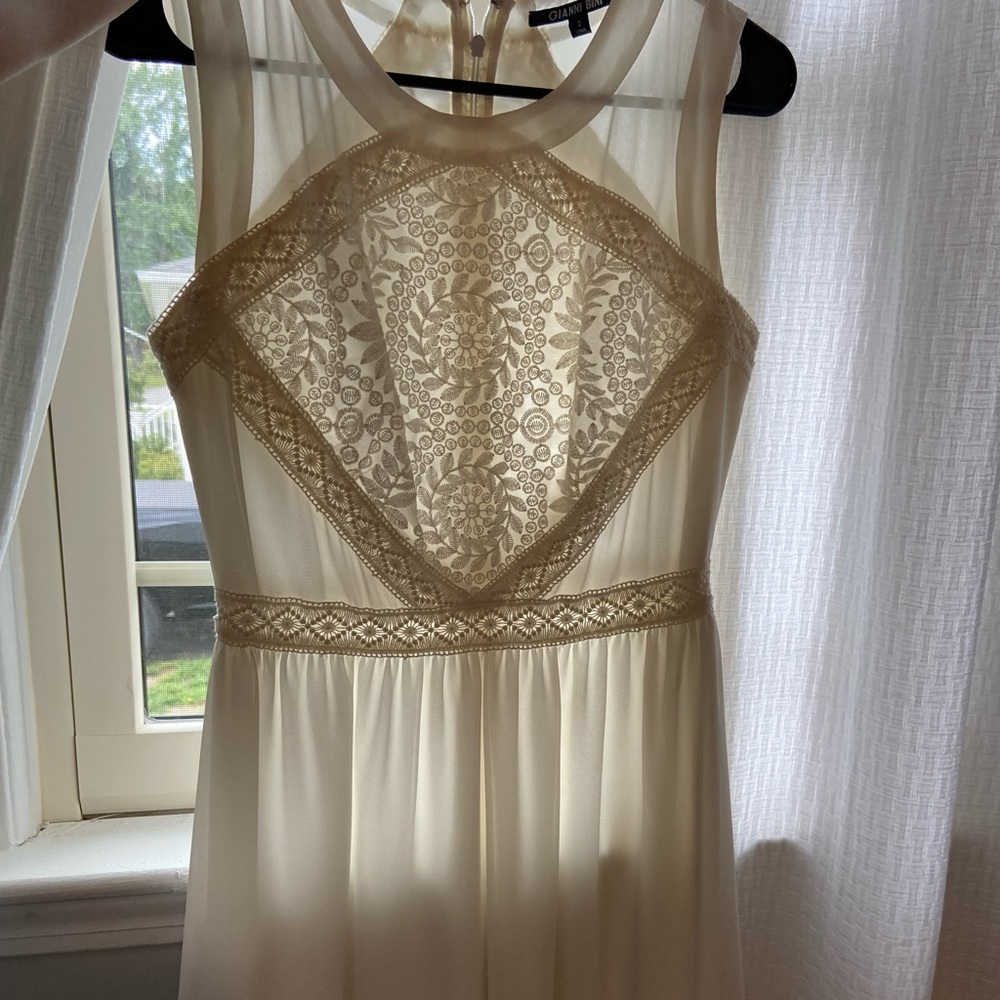 White lace Gianni Binni dress. Size 2.
